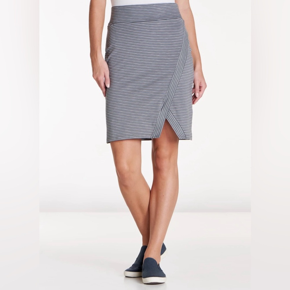 Toad&Co | Moxie Skirt Smoke Lean Stripe Size Small